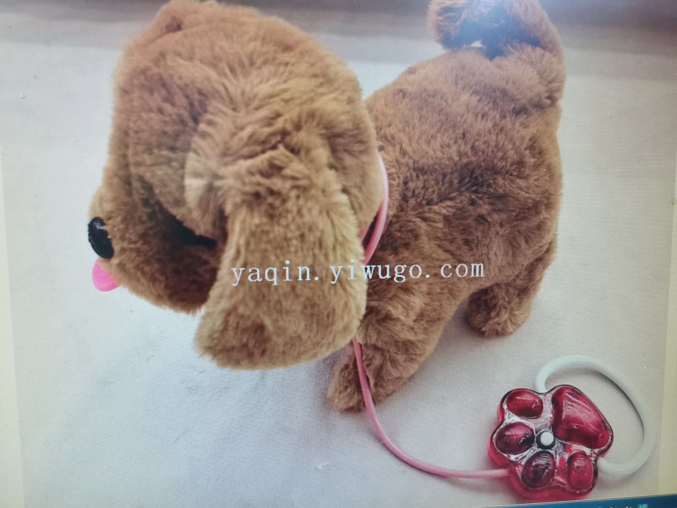 新款电动儿童毛绒玩具牵绳大狗带灯带叫声会走路摇尾巴地摊热卖厂家直销详情图4