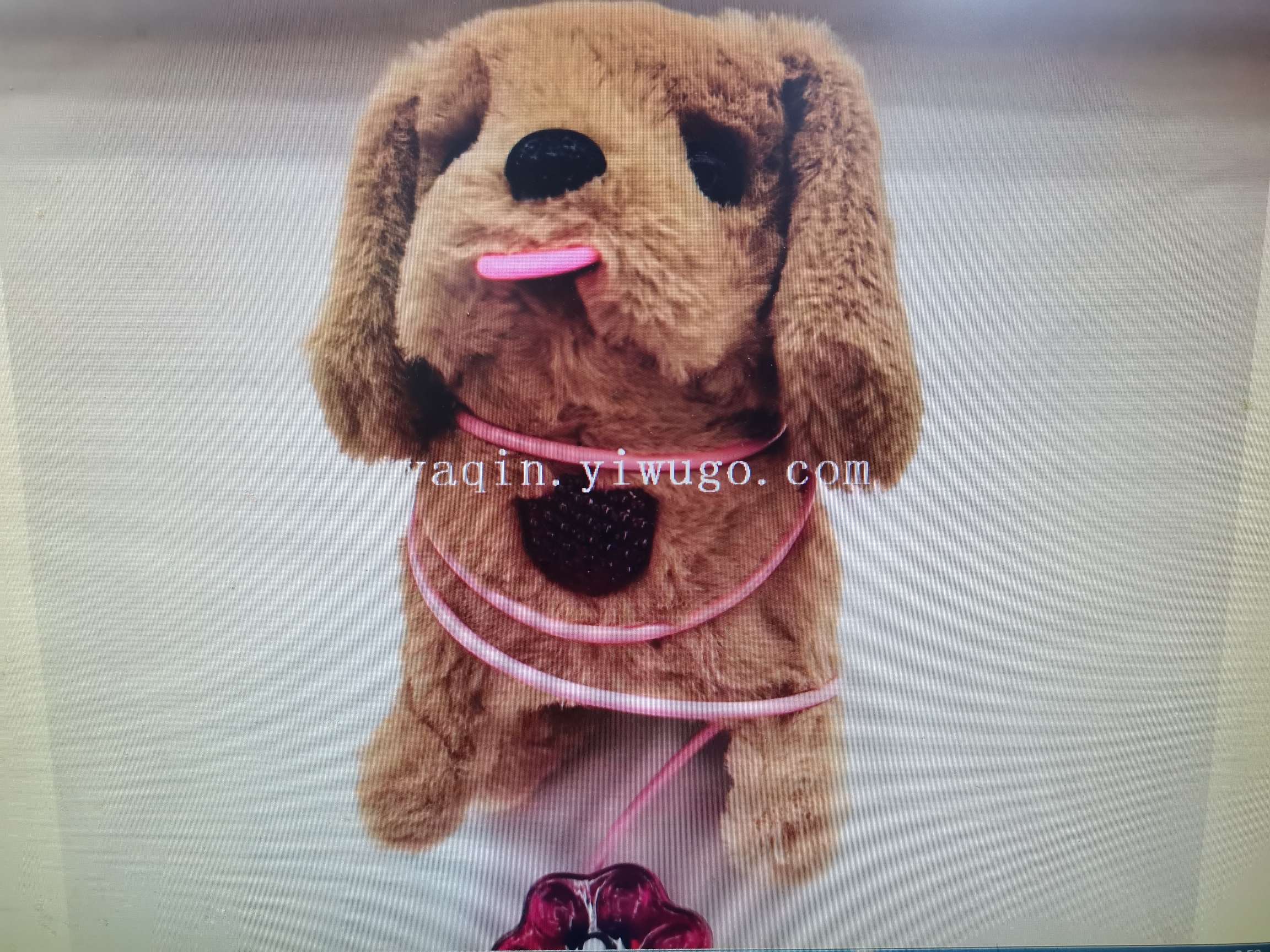 新款电动儿童毛绒玩具牵绳大狗带灯带叫声会走路摇尾巴地摊热卖厂家直销详情图3