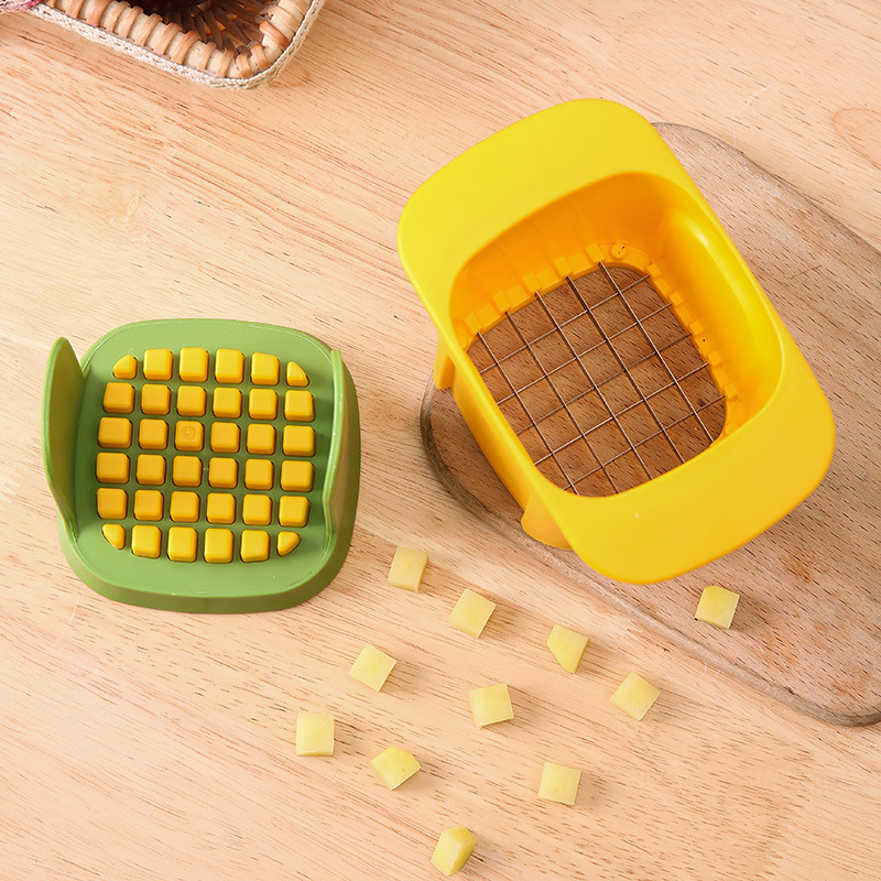 Potato dicing and slicing device Vegetable slicer Household kitchen melon, fruit and vegetables hand press cucumber slicer and vegetable shredder Application Scenario