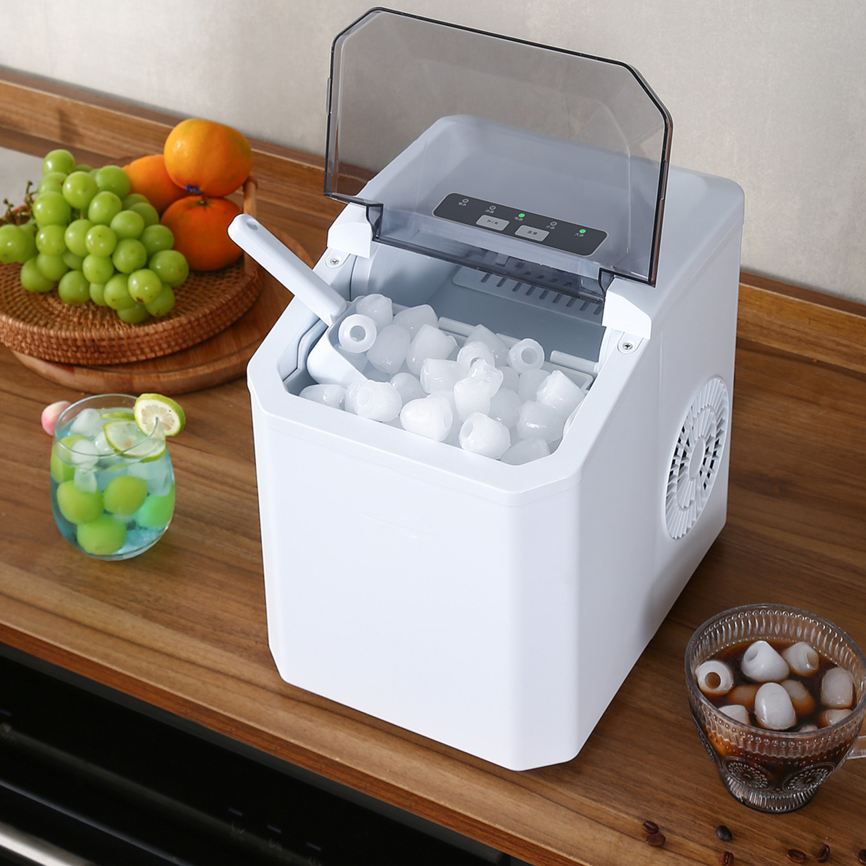 Small, large-capacity ice maker for home, commercial, student dormitory, low-power, fully automatic bullet details Picture