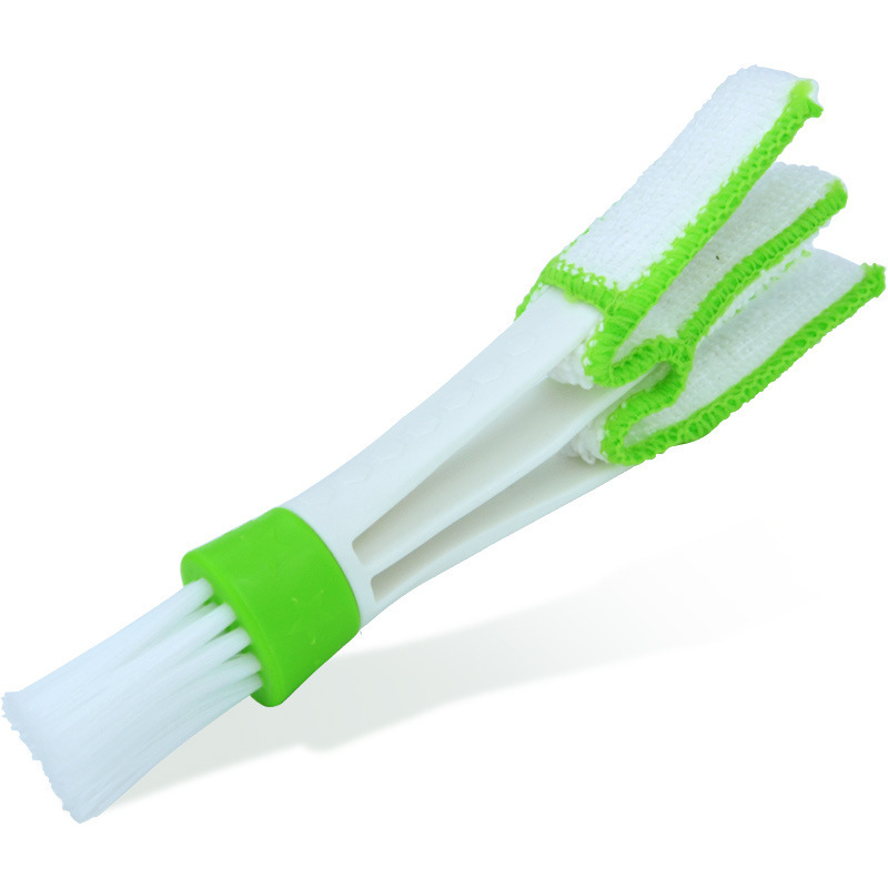 Double-headed soft bristle brush for cleaning the gap of the car air conditioning outlet brush, dust removal on the dashboard, air conditioning brush and interior decoration Specification image