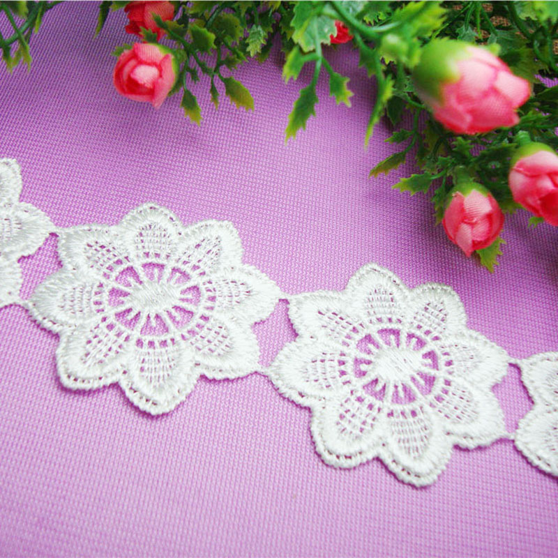 Embroidered lace, water-soluble polyester lace, Hanfu lace, home textile accessories, curtains Application Scenario