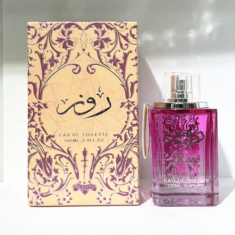 新品跨境货源外贸批发ROSE 花香紫色高档阿拉伯女士香水perfume