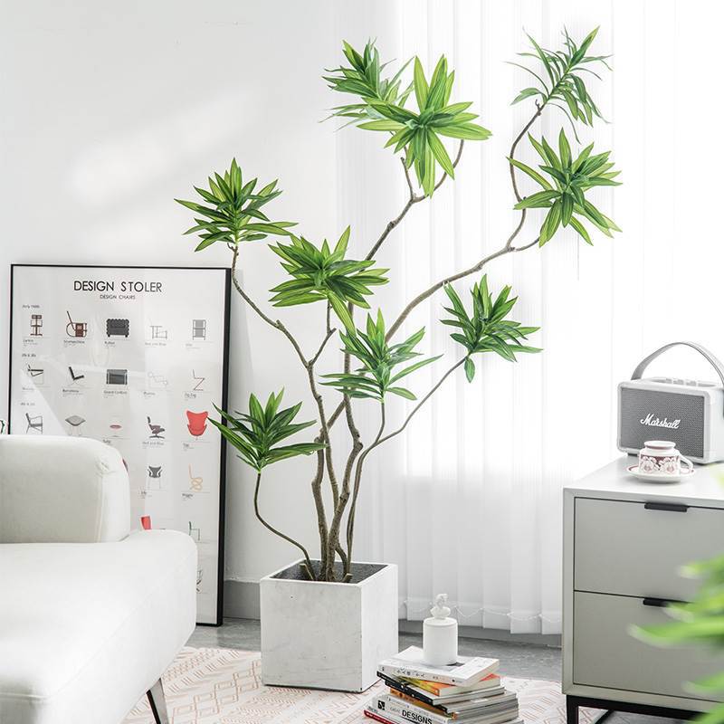 Large indoor and outdoor bionic artificial flower potted plants with artificial lilies and bamboo, floor-standing living room ornaments Application Scenario