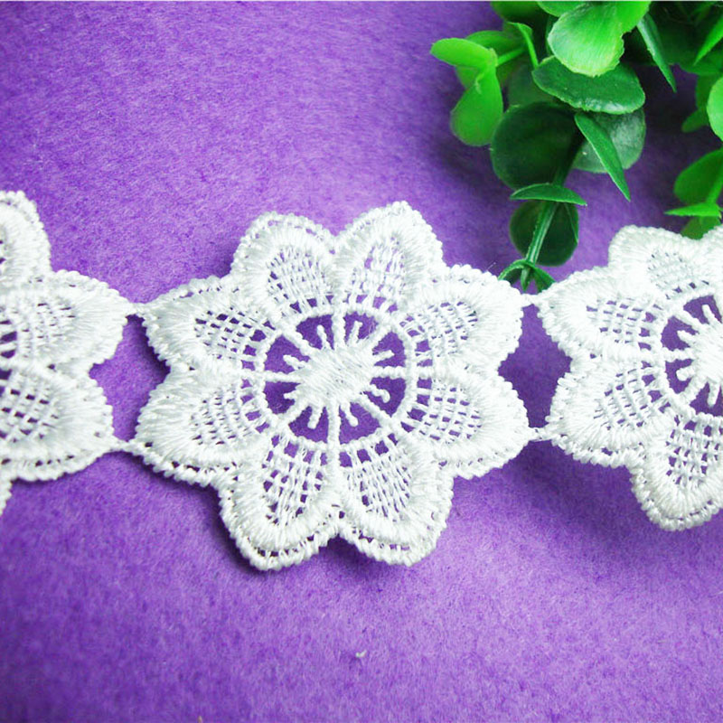 Embroidered lace, water-soluble polyester lace, Hanfu lace, home textile accessories, curtains Item Picture