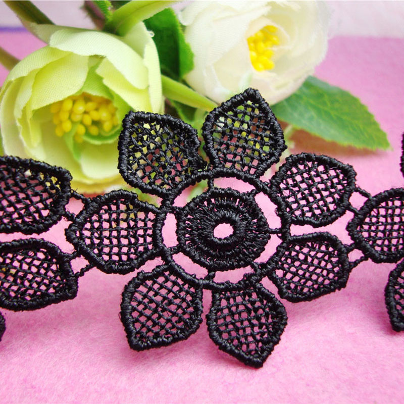 Hanfu lace, black embroidered lace, lace, curtains, clothing, hats, decorations, home textiles, handcrafted Application Scenario