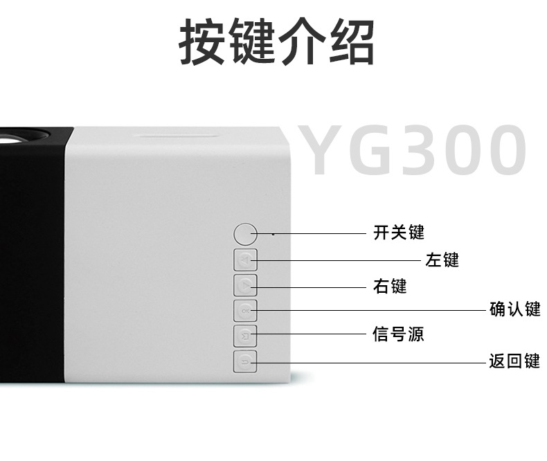 迷你投影仪家用高清1080P跨境便携式微型投影机详情5