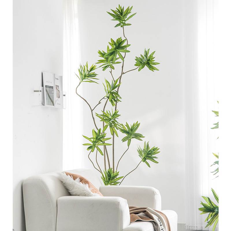 Large indoor and outdoor bionic artificial flower potted plants with artificial lilies and bamboo, floor-standing living room ornaments Specification image