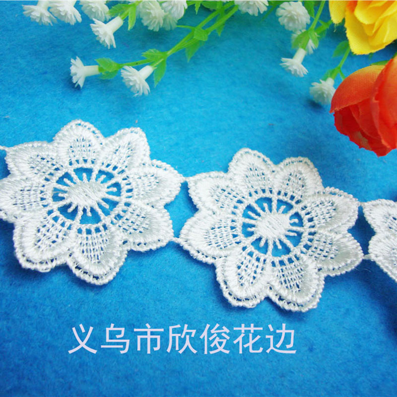 Embroidered lace, water-soluble polyester lace, Hanfu lace, home textile accessories, curtains