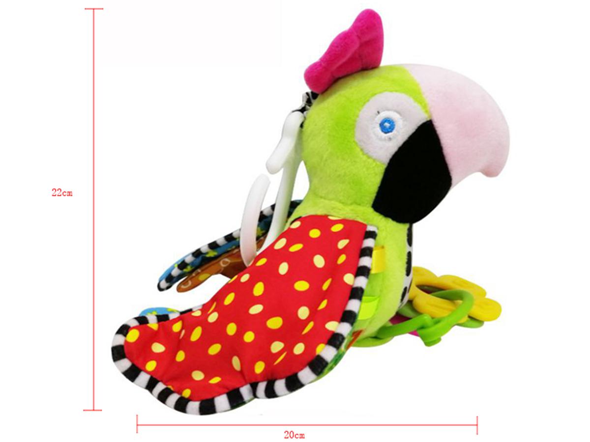 Cross-border sales of green bird teether doll red bird teether doll toy