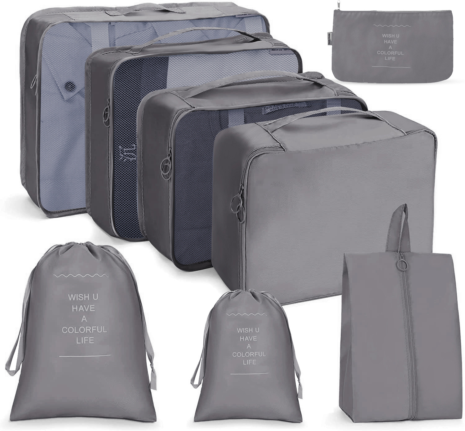 Travel storage bags for about 70 to 90 pieces, including clothes, quilts, underwear, toiletries and cosmetics Specification image