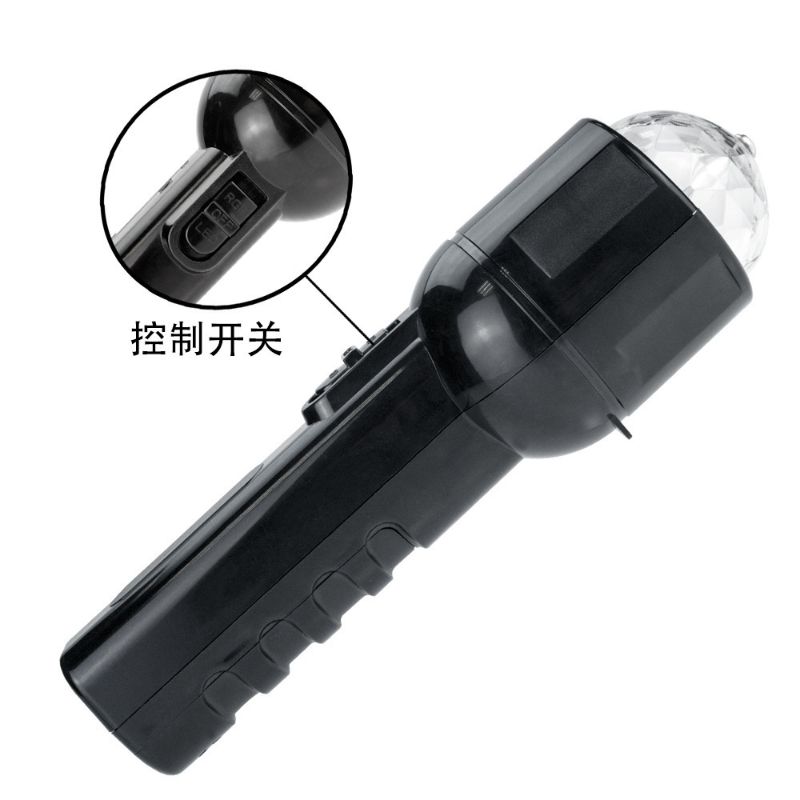 Handheld stage crystal magic ball lighting lamp, LED flashlight, stage light, high-intensity flashlight, LED colorful light Item Picture