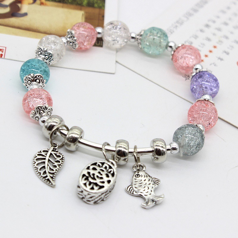 韩版多元素爆花水晶时尚手链女小清新流行元素饰品批发厂家直销 