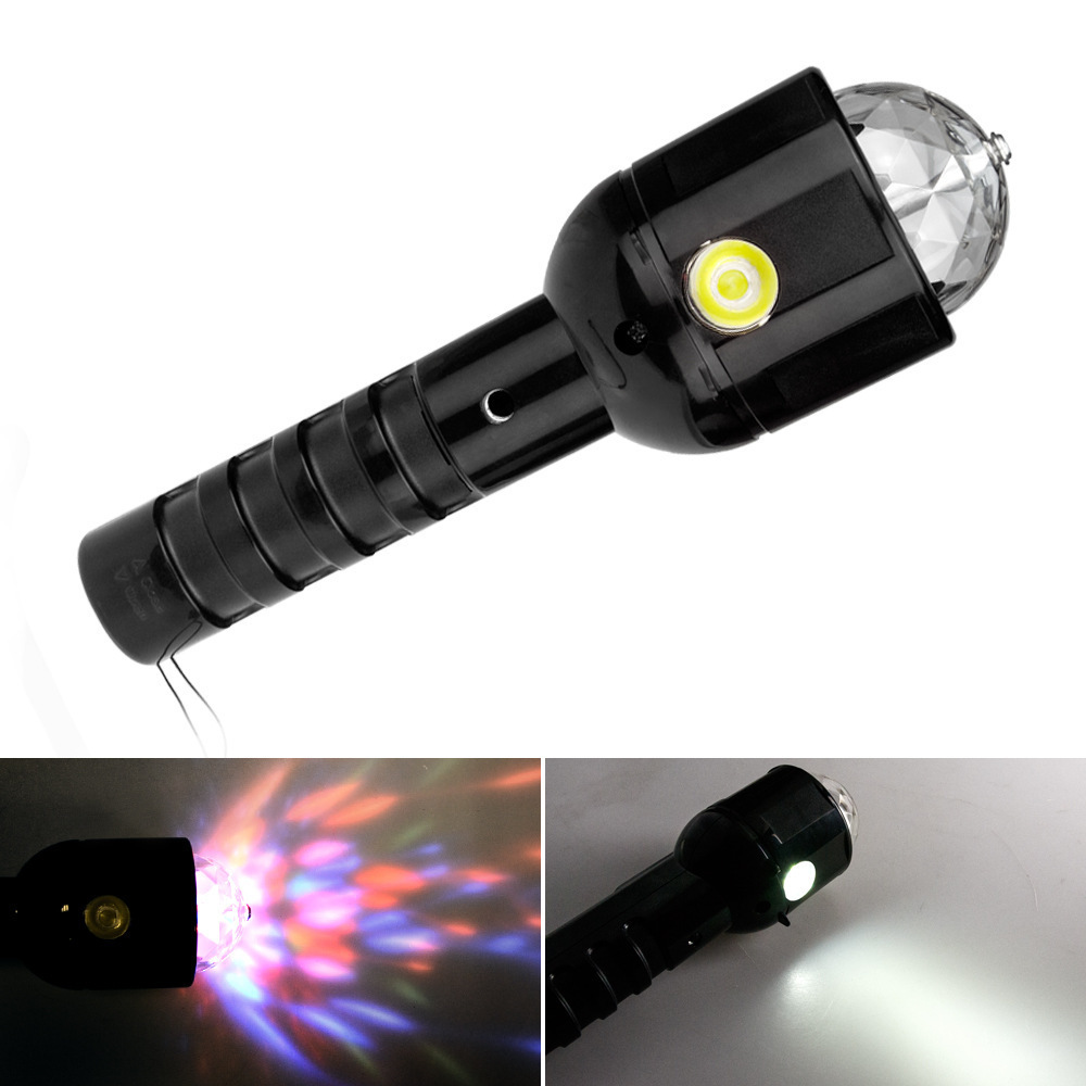 Handheld stage crystal magic ball lighting lamp, LED flashlight, stage light, high-intensity flashlight, LED colorful light