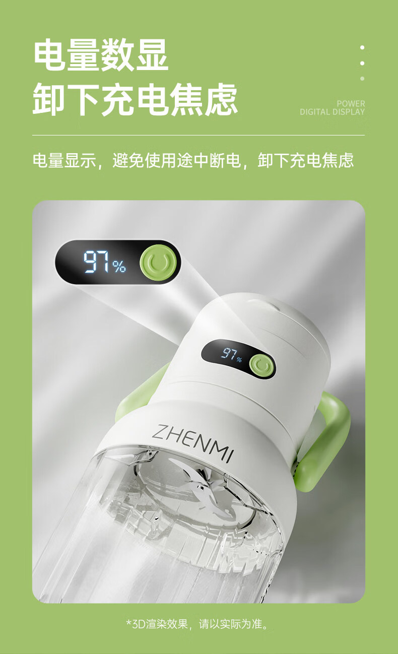 Portable juicer, small household juicer, wireless charging, portable fruit juicer cup pic 4
