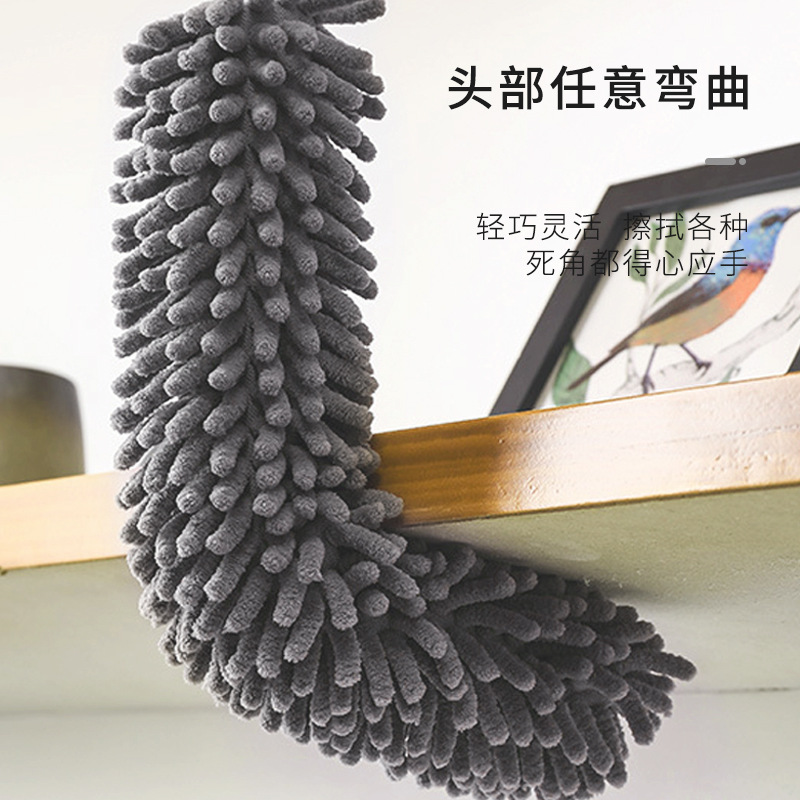 静电去尘掸子/床单整理器/扫床神器/对功能旋转刷/静电除尘掸细节图