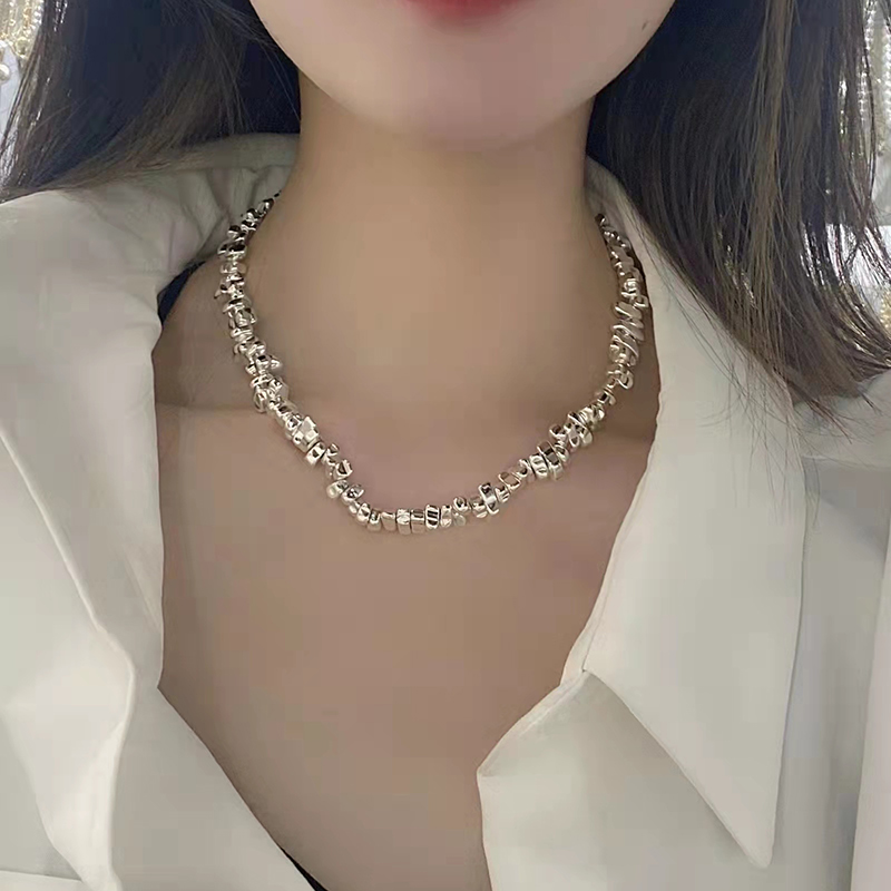 项链碎银子2024年新款潮碎银几两复古风送女友生日礼物手饰夏季毛衣链