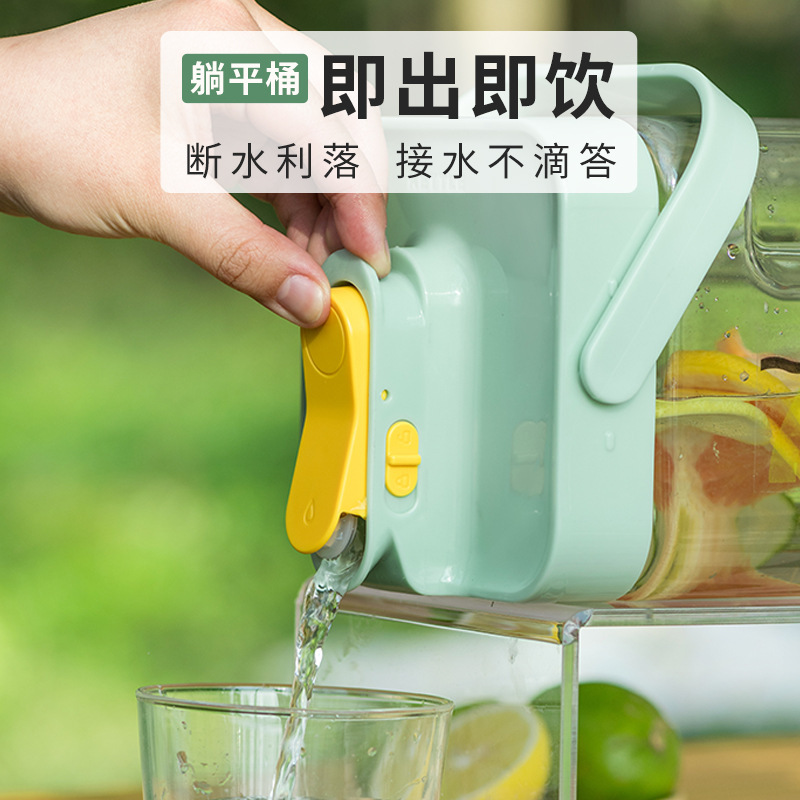 Refrigerator cold water kettle with faucet, large-capacity household cold brewing kettle, fruit tea cold water kettle, juice drink Specification image