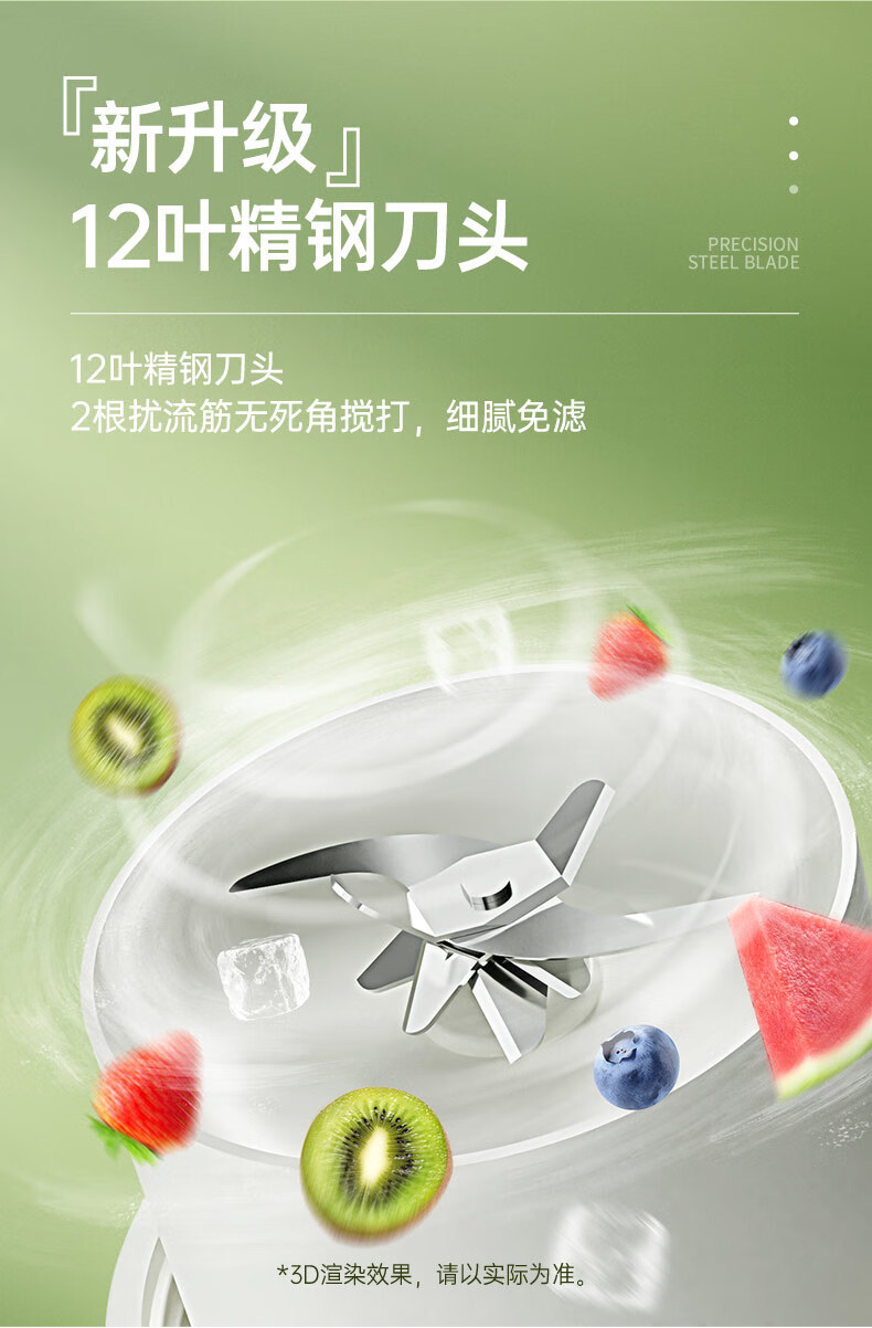 Portable juicer, small household juicer, wireless charging, portable fruit juicer cup pic 1
