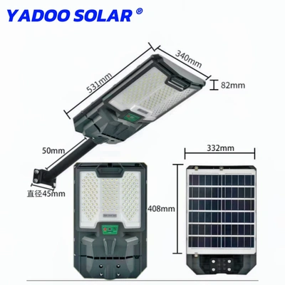 Yadoo Integrated Solar Street Light 500W Remote Control Light Control Human Induction High-Power Lighting Street Light