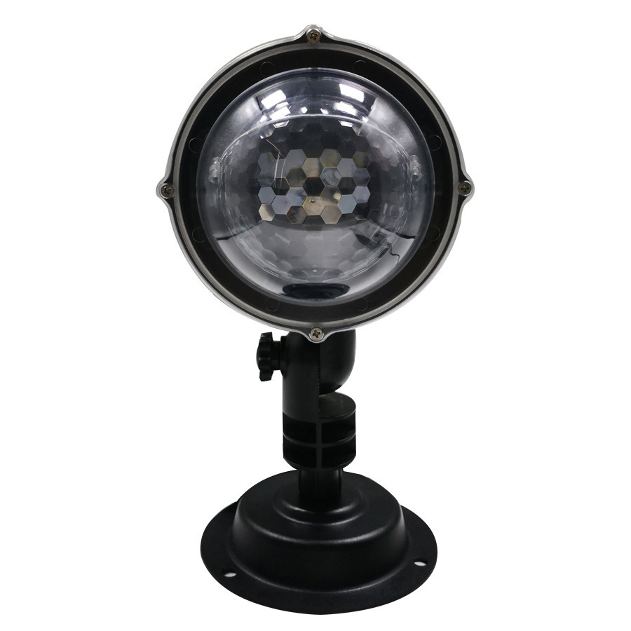 New outdoor Christmas mini crystal magic ball waterproof snowflake projection light strip remote snow light product Item Picture