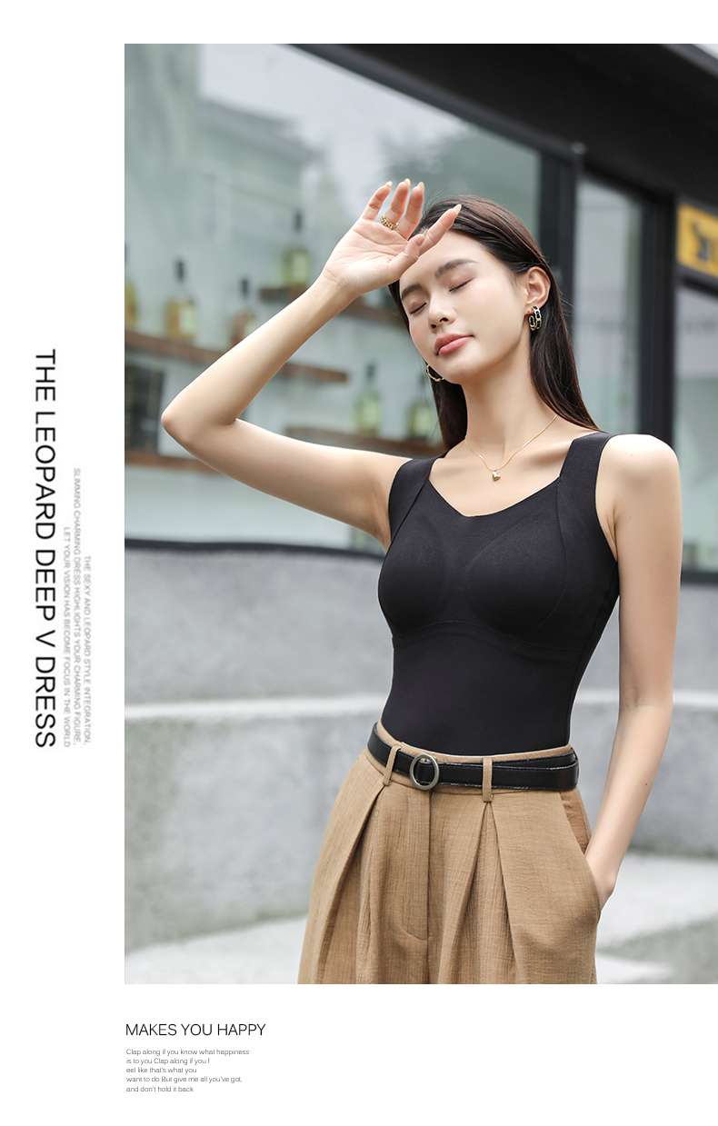 Imperial 5805 Warm Core Nourishing Underwear Integrated Thermal Underwear Micro-Brushed Seamless Fixed Cup Thermal Vest undefined