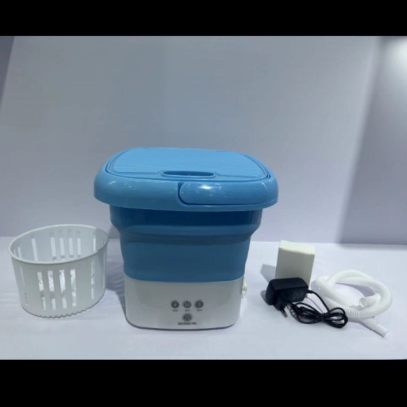 Folding washing machine, small bucket type, portable, fully semi-automatic, capable of washing underwear, underpants, socks, baby clothes and dehydration in one