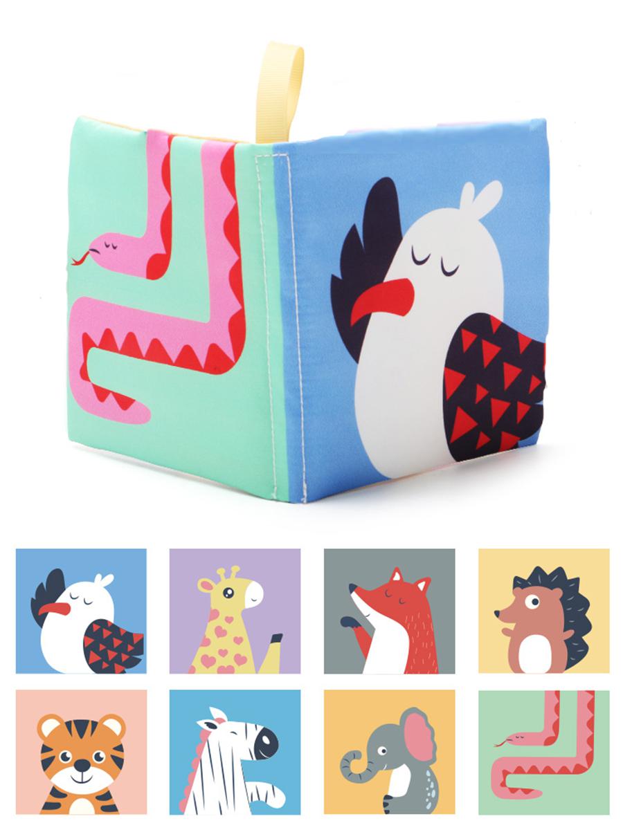 Cross-border best-selling 14cm shape recognition cloth book (4 pages, 8 sides)14cm Animal recognition Cloth Book (4 pages, 8 sides)14cm letter recognition cloth Book (4 pages, 8 sides) toys details Picture
