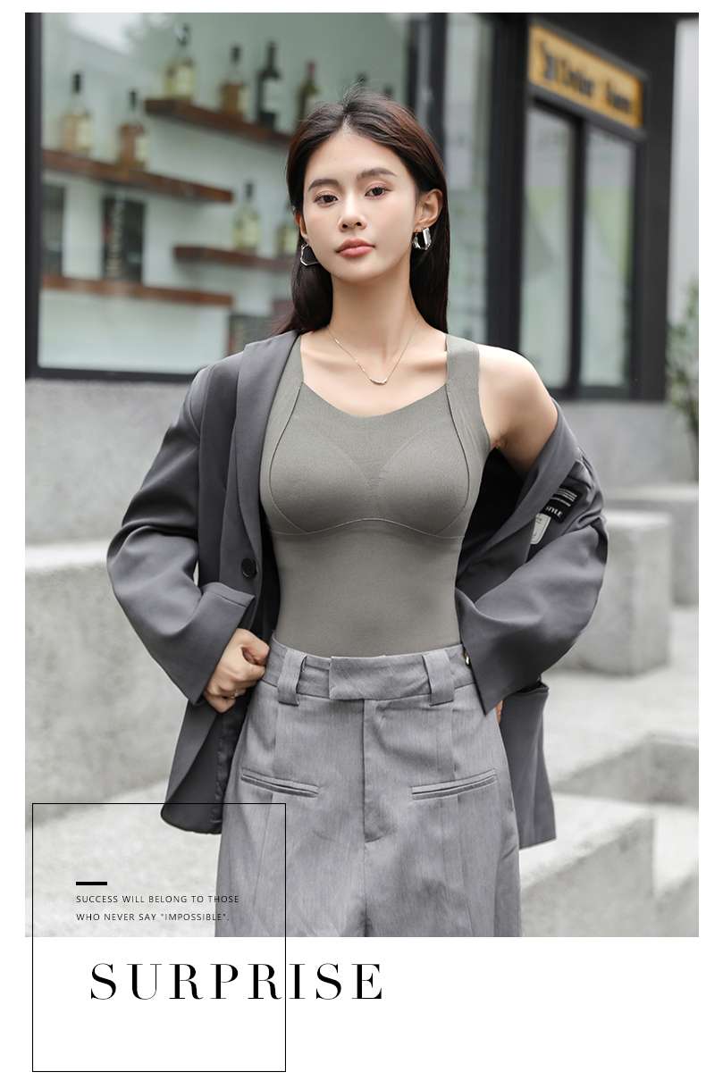 Imperial 5805 Warm Core Nourishing Underwear Integrated Thermal Underwear Micro-Brushed Seamless Fixed Cup Thermal Vest undefined