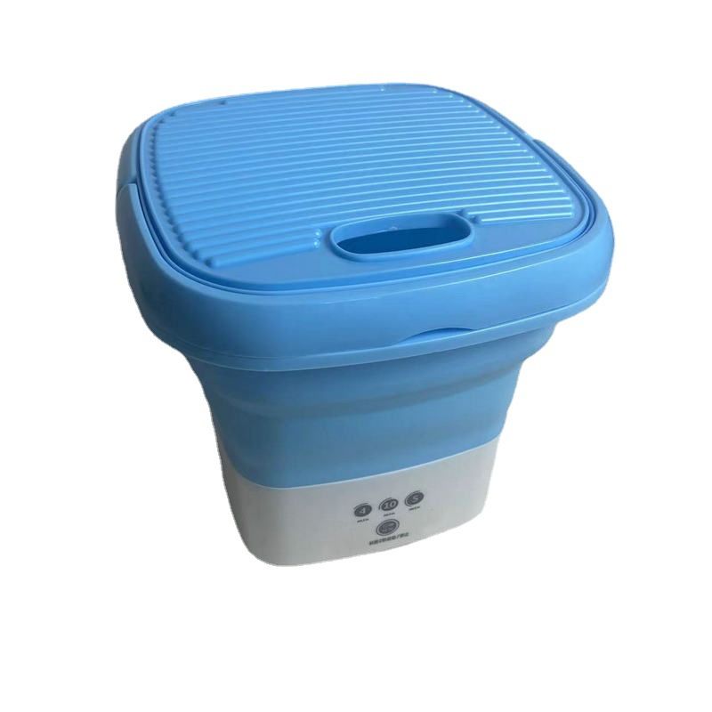 Folding washing machine, small bucket type, portable, fully semi-automatic, capable of washing underwear, underpants, socks, baby clothes and dehydration in one Application Scenario