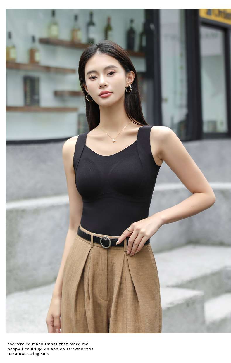 Imperial 5805 Warm Core Nourishing Underwear Integrated Thermal Underwear Micro-Brushed Seamless Fixed Cup Thermal Vest undefined