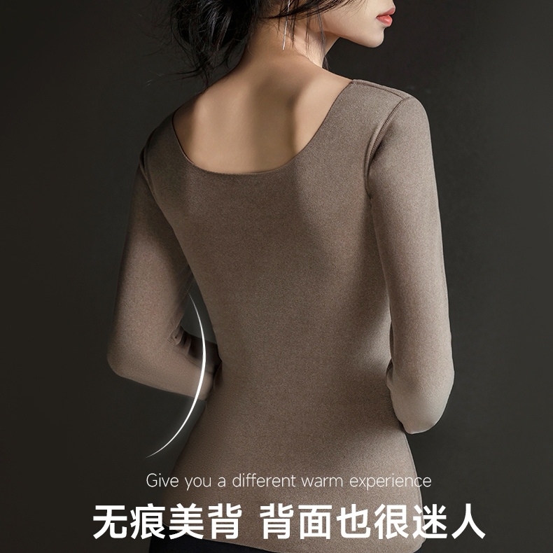Imperial 8816 Long Sleeve Lace Fleece Shaped Warm With Chest Pad Seamless Base For Women Lace Fleece Fixed Cup One Warm Underwear For Women Specification drawing