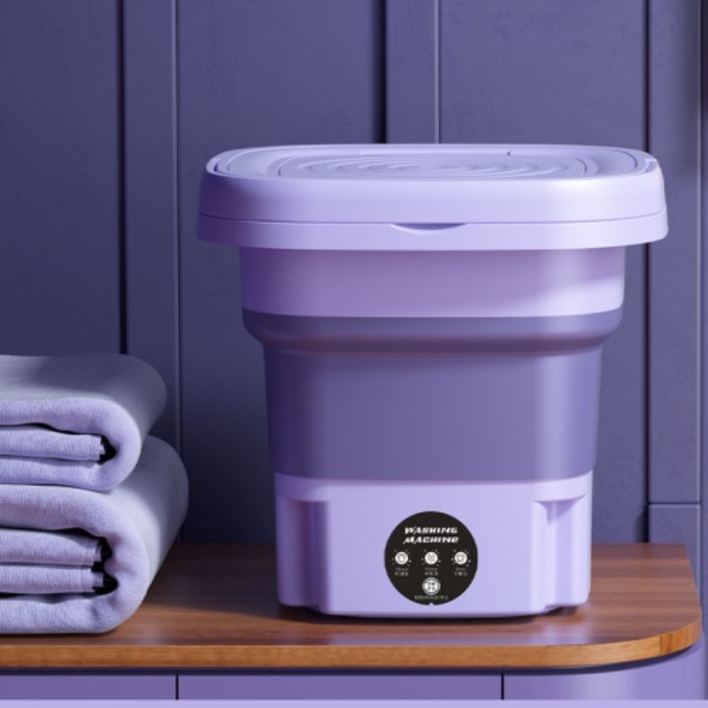 Folding small bucket portable fully automatic underwear washing machine, capable of washing underwear, socks, baby clothes and washing in one Folding small bucket portable fully automatic underwear washing machine, capable of washing underwear, socks, baby clothes and washing in one