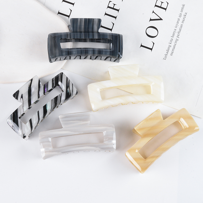 New accessories acetic acid hair clip Korean version hair clip tortoiseshell hair clip Female clip large shark clip hair clip Specification drawing