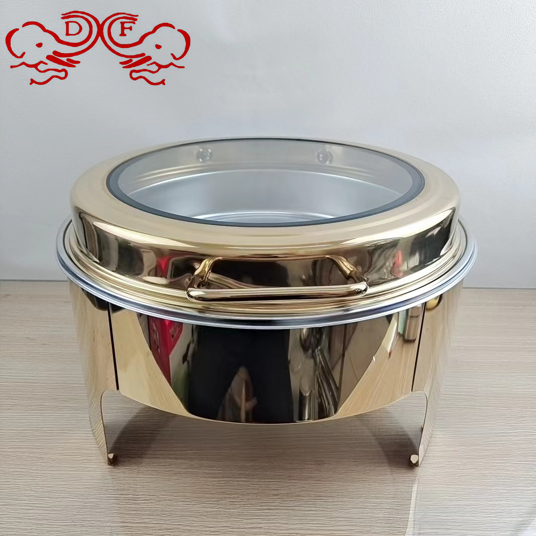 DF68702 不锈钢酒精自助餐炉家用酒店电加热餐厅加厚全翻盖餐炉DF TRADINGHOUSE 