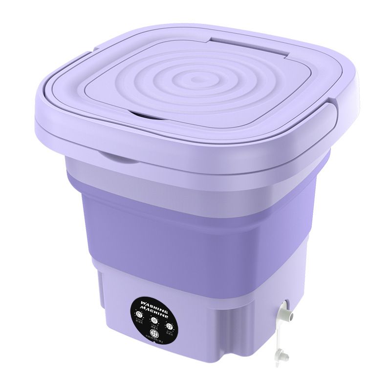 Folding small bucket portable fully automatic underwear washing machine, capable of washing underwear, socks, baby clothes and washing in one Item Picture