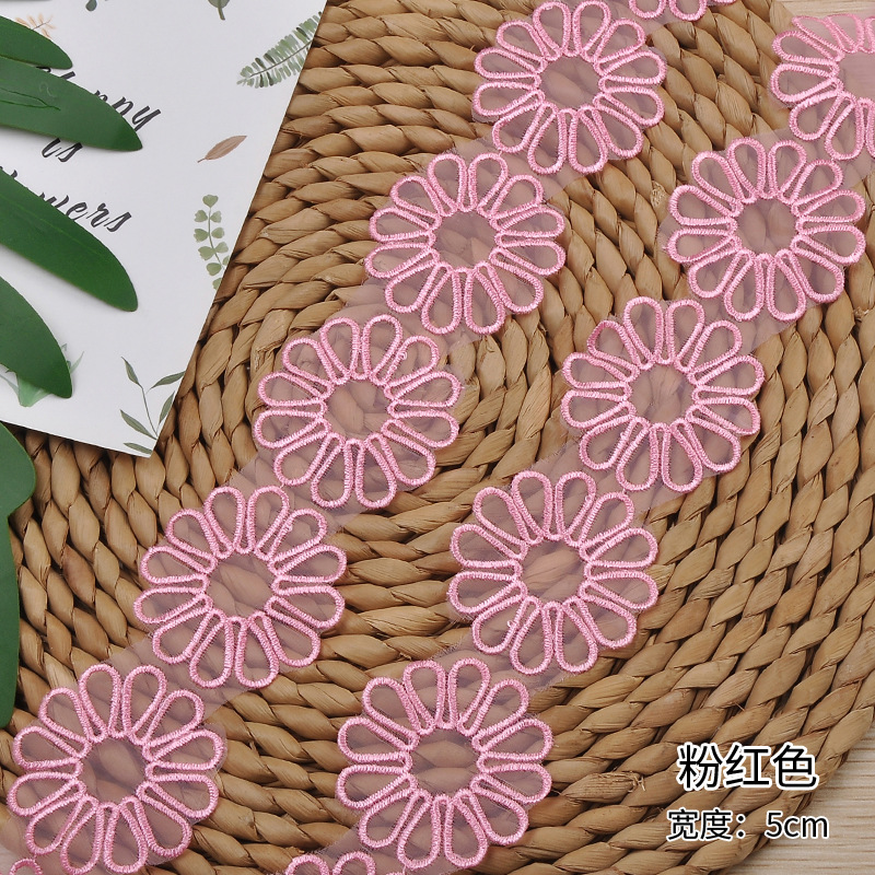 Factory direct sales of exquisite organza lace women's and wedding dress decoration accessories. A variety of colors to choose from. Wholesale of exquisite lace for women's decoration accessories details Picture