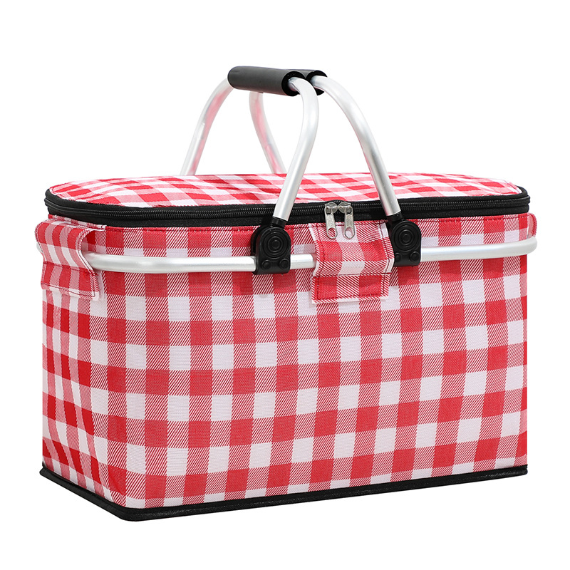 Amazon's best-selling cross-border exclusive folding picnic basket, portable ice basket, large-capacity insulated basket, picnic bag, and fruit basket Item Picture