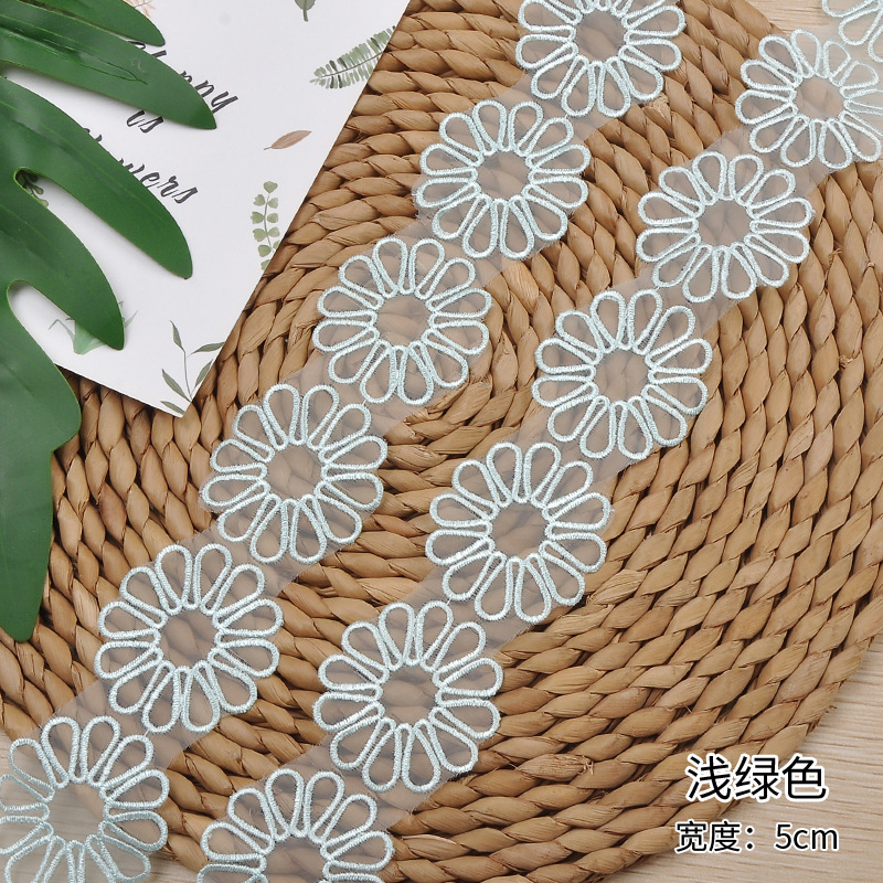 Factory direct sales of exquisite organza lace women's and wedding dress decoration accessories. A variety of colors to choose from. Wholesale of exquisite lace for women's decoration accessories Specification image