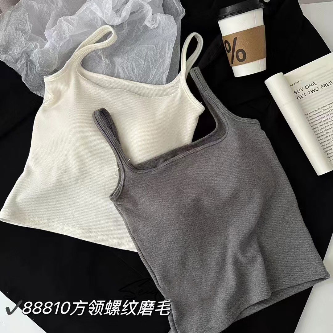 Imperial 88810 Square Collar Threaded Wool Vest Strap Simple All-Match Women's Latex Cushion Fixed Cup Thermal Underwear Strap undefined