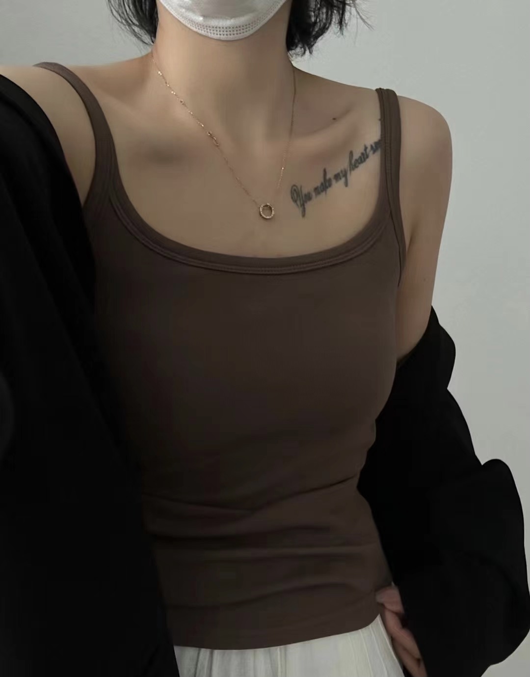 Imperial 88800 Mouses Hem Round Waistcoat Strap Simple Fashion Latex Cushion Fixed Cup One Body Warm Vest Item Picture