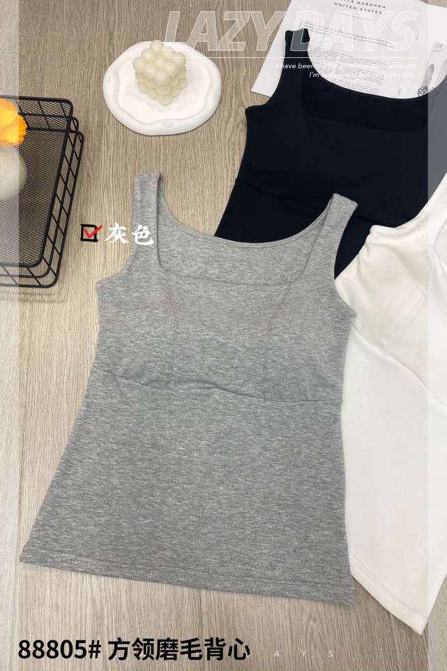 The Empire Of The United States 88805 Square Collar Wool Vest Autumn And Winter New Latex Coaster Fixed Cup Warm Underwear Vest undefined