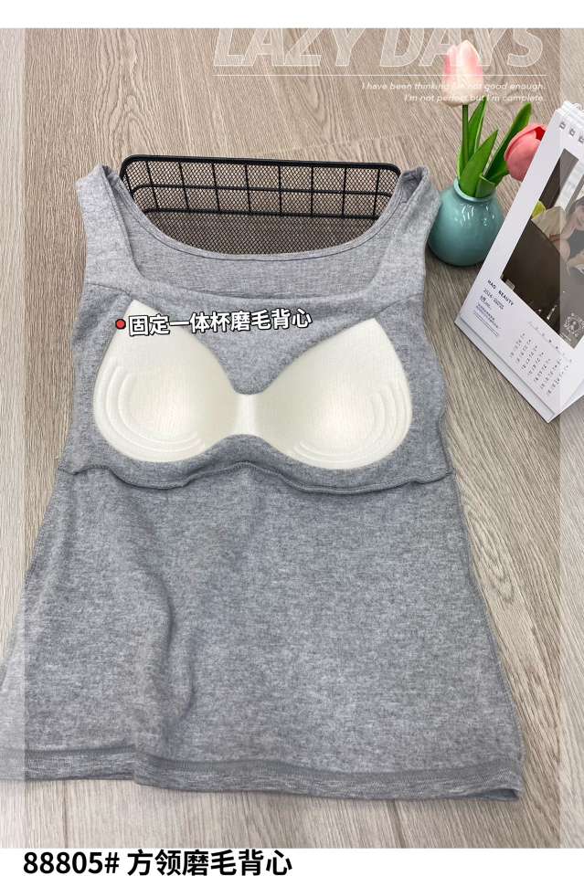 The Empire Of The United States 88805 Square Collar Wool Vest Autumn And Winter New Latex Coaster Fixed Cup Warm Underwear Vest undefined