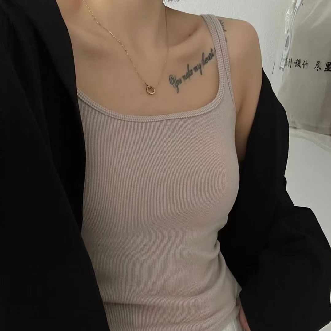 Imperial 88810 Square Collar Threaded Wool Vest Strap Simple All-Match Women's Latex Cushion Fixed Cup Thermal Underwear Strap Specification drawing