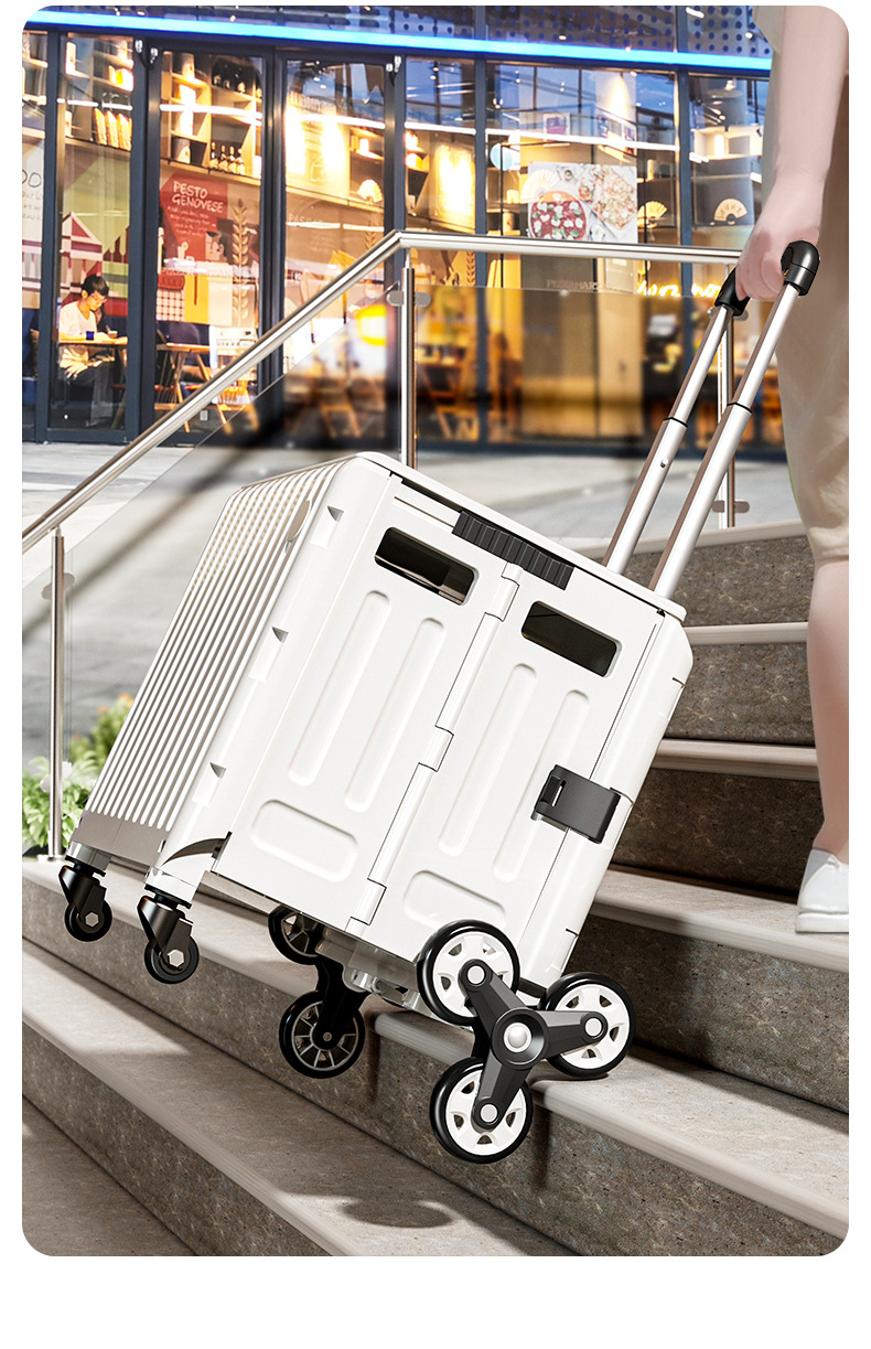 折叠车小拉车便携折叠购物车手推车拉杆车拖车家用拉货托运行李箱详情2