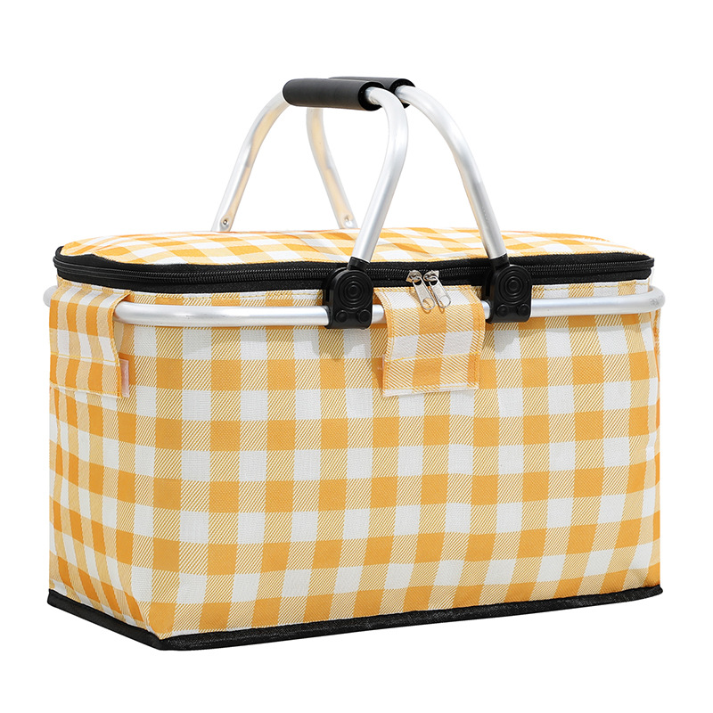 Amazon's best-selling cross-border exclusive folding picnic basket, portable ice basket, large-capacity insulated basket, picnic bag, and fruit basket Specification image