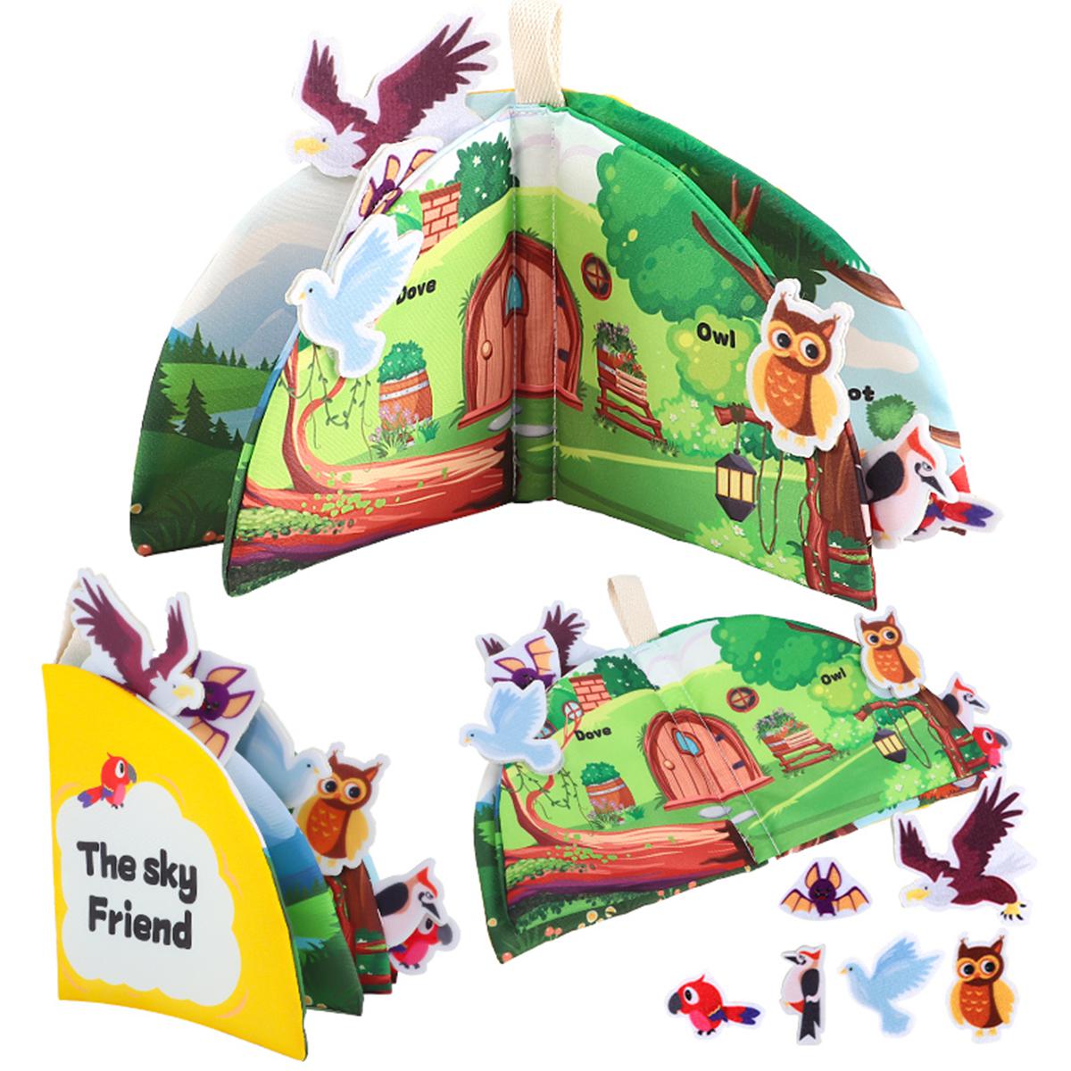 Cross-border hot flying tear cloth book farm tear cloth book ocean tear cloth book toy