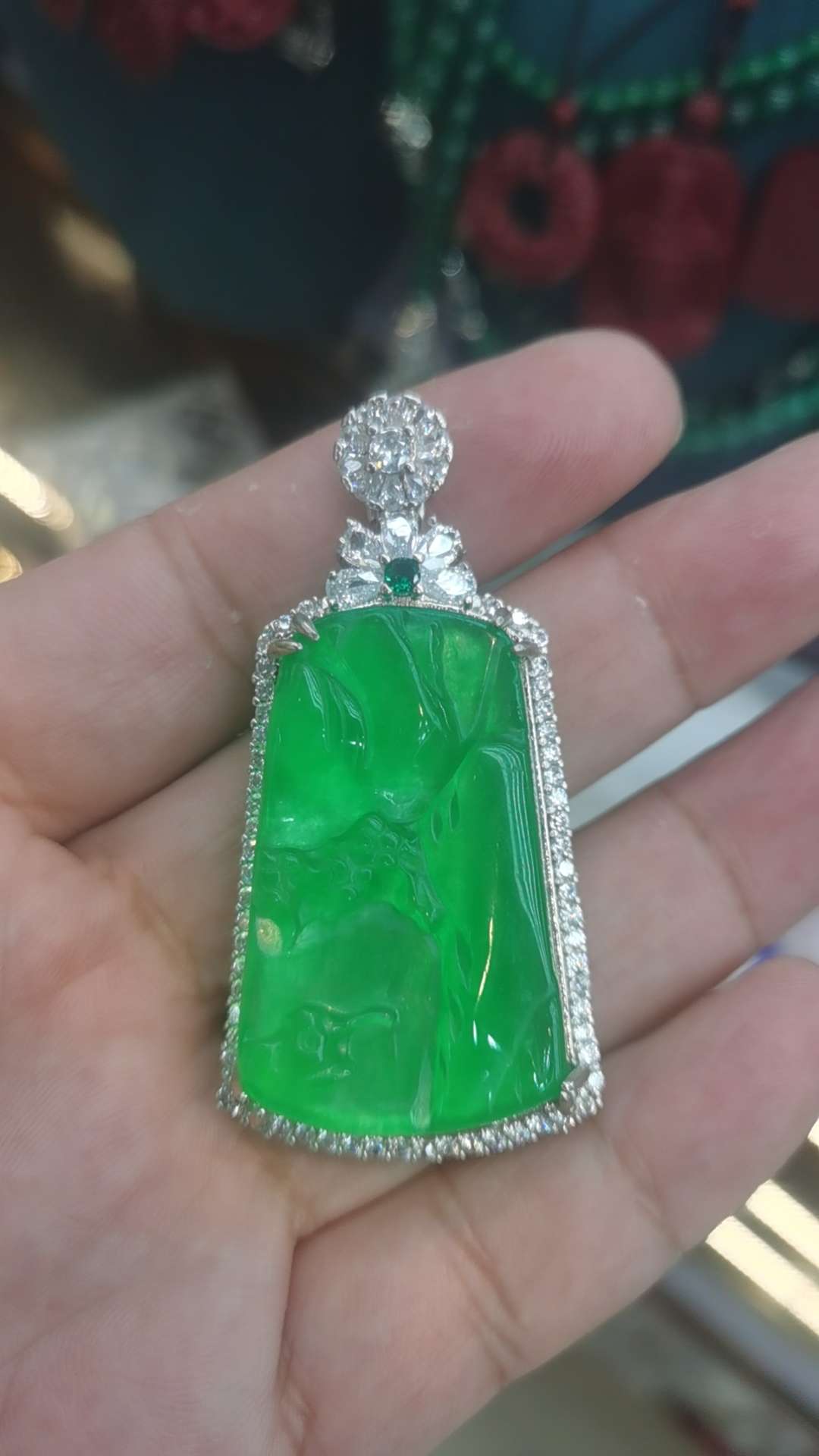 山水无事牌，髓缘珠宝，2024082601