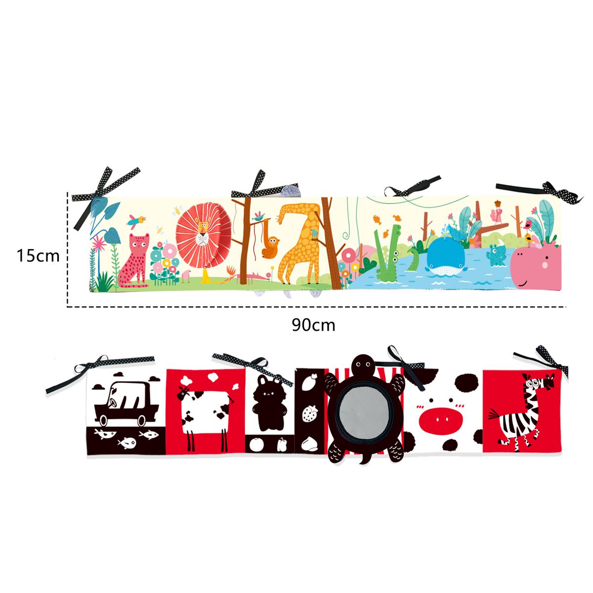 Cross-border sales of three-dimensional crib cloth book black and white fence cloth book toys details Picture