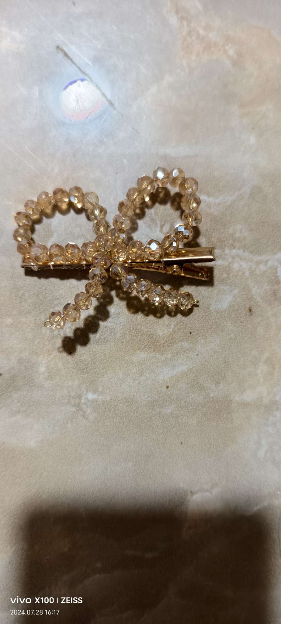 夹子/一字夹/珍珠一字夹白底实物图